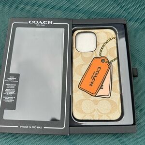 Coach Beige iPhone 14 Pro Max Case